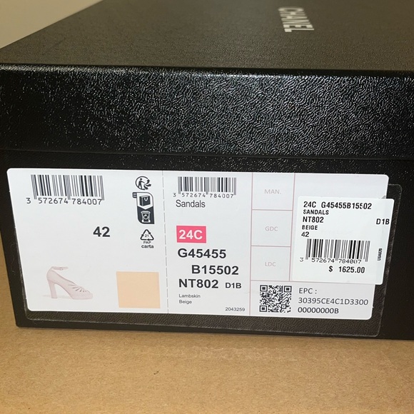 Chanel Lambskin Sandals Heels size 42 - Picture 10 of 12